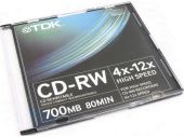  CD-RW TDK 700 4-12x CD-RW700HSCA5P